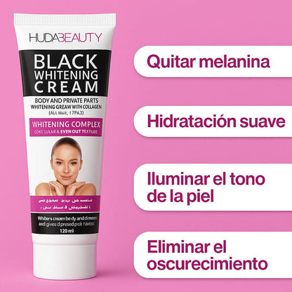 HudaBeauty: Tratamiento Blanqueador Unisex para manchas corporales, zonas íntimas, cuello, axilas, etc. Corrige e hidrata – 120 ml