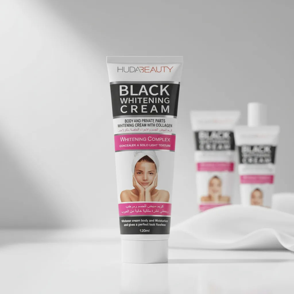 HudaBeauty: Tratamiento Blanqueador Unisex para manchas corporales, zonas íntimas, cuello, axilas, etc. Corrige e hidrata – 120 ml